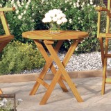 vidaXL Masă de bistro, &Oslash;46x47 cm, lemn masiv de acacia