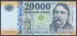 UNGARIA █ bancnota █ 20000 Forint █ 2020 █ P-207d █ UNC █ necirculata