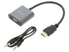 Cablu Convertor Savio D-Sub 15pin HD HDMI Jack 3.5mm FullHD 1080p