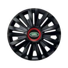 Set 4 capace roti Negre Cu Inel Rosu Royal R15 pentru gama auto Land Rover