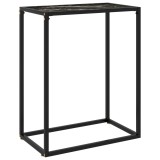 Masă consolă, negru, 60x35x75 cm, sticlă securizată