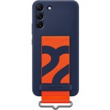 Husa Silicone Cover Strap pentru Galaxy S22+, EF-GS906TNEGWW, Navy