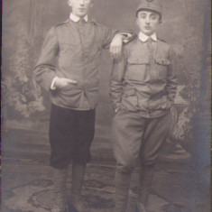 HST P854 Poză tineri în uniformă militară românească perioada regalității