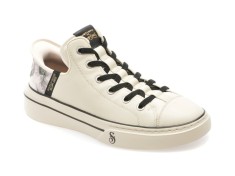 Pantofi sport SKECHERS bej, SNOOP ONE, din piele naturala
