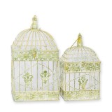 Set doua colivii patrate din fier forjat antik white RB-10