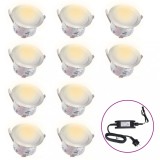 Cumpara ieftin Lămpi solare pentru sol cu LED, 10 buc., alb cald
