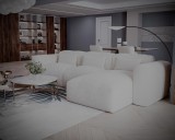 Cumpara ieftin Coltar de Lux Treasure din stofa boucle crem 297x94x42 cm