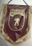 Fanion Vintage Bulgaria - Orașul Teteven - Stemă cu Leu și Munte