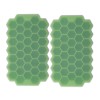 Set 2 tavi pentru cuburi de gheata, Senmase, Forma hexagon, 37 cuburi, Silicon, 20.8x12.5x2.5 cm, Verde