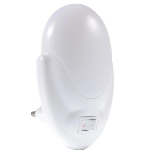 Lampa LED cu Lumina de Veghe Pentru Priza, Intrerupator si Buton On/Off, Lumina Alba, Consum Redus 2W, Universal, Alb, Original Deals