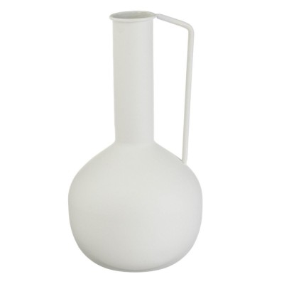 Vază Metalică, Model Ulcior, Culoare Ecru, Diametru 14cm, &amp;Icirc;nălțime 26.5cm, Cu Un M&amp;acirc;ner foto