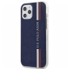 Husa TPU U.S. Polo Tricolor Vertical Stripes Apple iPhone 12 Pro Max, Bleumarin