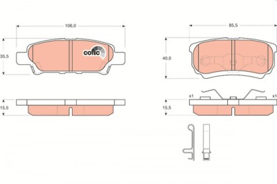 TRW GDB3341 COTEC set placute frana,frana disc foto