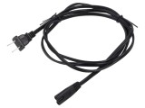 Cablu Alimentare 2x18AWG IEC C7 - NEMA 1-15 1.8m Negru