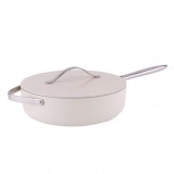 Tigaie inalta capac interior ceramica 28cm crem Zilan ZLN0880