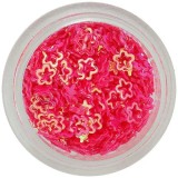Decoraţiuni pentru unghii - flori roşu-roz, cu gol &icirc;n mijloc, INGINAILS