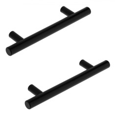 Set Manere Mobilier, Inox, 150mm, 2 Buca?i, Culoare Negru foto