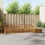 vidaXL Set de canapele de exterior 5 pcs natural Lemn Solid de Acacia 3373299