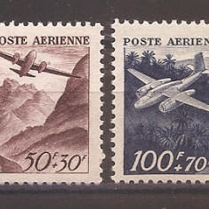Franta 1948 - Aviatori, 2 serii, 4 poze, MH (vezi descrierea)