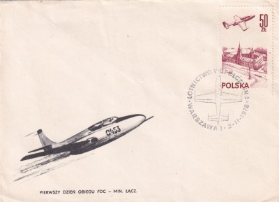 FILATELIE TEMATICA - PLIC POLONIA TEMATICA AVION AVIOANE foto