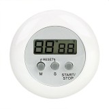 Cumpara ieftin Timer pentru bucatarie afisaj LCD, magnetic, diametru 6.5 cm, alb