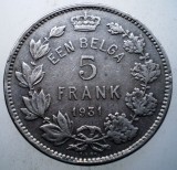 1.391 BELGIA ALBERT 5 FRANK FRANCS FRANCI 1931 BELGEN, Europa, Nichel