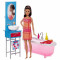 Jucarie Papusa Barbie cu masa de toaleta si vana DVX53 Mattel