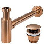 Sifon pentru lavoar Rea cu Dop klik-klak REA COPPER MAT