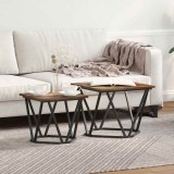 VidaXL Set măsuțe laterale 2 pcs Stejar afumat 50 x 50 x 40 cm