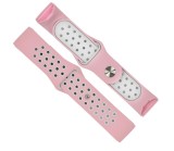 Curea Bratara sport Edman pentru Fitbit Charge 3 / 4, marimea S, Roz/Alb