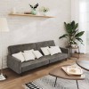 Canapea Extensibila 2 Locuri vidaXL, Gri Inchis, Catifea, 220x84.5x69 cm - Pat Oaspeti, Cadru Lemn