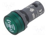 Semnalizator ABB CB1 22mm luminos și acustic 24V AC/DC verde 80dB