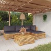 VidaXL Set mobilier grădină cu perne, 5 piese, lemn masiv de tec 3100856