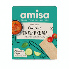 Crispbread cu faina de castane fara gluten Bio, 120g, Amisa