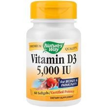 Vitamin D3 5000UI Nature&amp;#039;s Way Secom 60cps Cod: 28628 foto