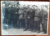 Fotografie, grup de ofiteri si subofiteri, perioada interbelica
