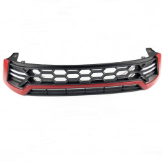 Grila fata cu lumini de zi DRL negru cu rosu TRD Toyota Hilux Revo 2015, 2016, 2017, 2018, 2019 THR15FGL