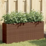 vidaXL Jardiniere grădină 2 ghivece 2 buc. maro, 90x20x40 cm poliratan 3210514