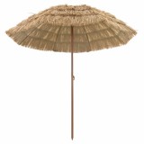 vidaXL Parasol de Plajă natural 255 x 255 x 255 cm Poliester și oțel 42006677
