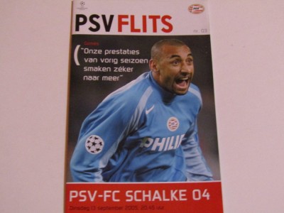 Program meci PSV EINDHOVEN - SCHALKE 04(Champions League 13.09.2005) foto