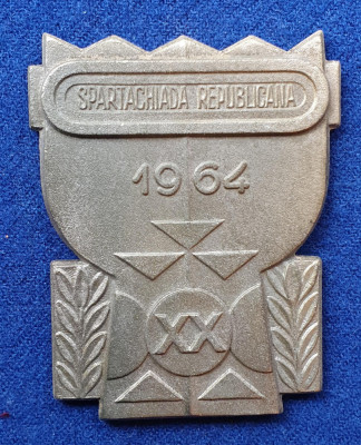 Medalia SPARTACHIADA REPUBLICANA 1964 - medalie competitie sportiva militara foto