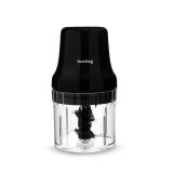 Tocător electric Huslog SharpSpin HUS1080, 300 W, recipient 500 ml, 4 lame din inox, negru