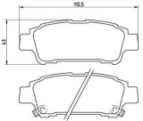Placute frana Toyota Avensis Verso (Clm2, Acm2), Previa (Mcr3, Acr3, Clr3) SRLine parte montare : Punte spate
