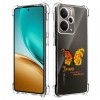 Husa antisoc pentru realme 14 / realme 14t - airbag tpu, col&Egrave;uri ranforsate- butterfly galben
