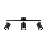 Lampă De Tavan Lemmi Negru Oțel 3 Becuri Tub Minimalist De Interior