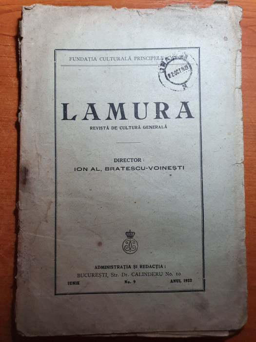 lamura iunie 1922-art. ion heliade radulescu de b.p.hasdeu-bratescu voinesti