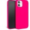 Husa silicon protectie camera cu microfibra Iphone 12 Mini Roz Neon