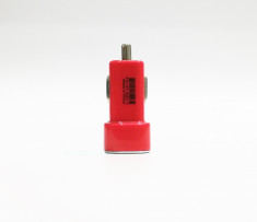 Incarcator/adaptor auto USB FIFO Red, 2 porturi, 2.1A foto