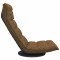 Scaun de podea pivotant, maro, material textil - 4