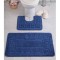 Set 2 Covorase Baie Model Ethnic 2582, Marimi 50 x 80 40 x 50 cm, Albastru, Inaltime Fir 0, Antiderapant, Antialergic, Polipropilena